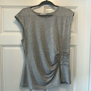 Calvin Klein sleeveless sparkly top in silver